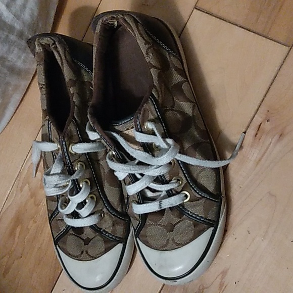 Coach Brown and White Sneakers - Picture 2 of 6